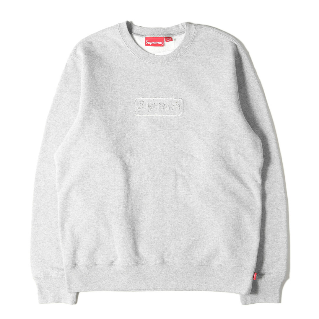 Supreme シュプリーム スウェット サイズ:M 20SS カットアウト ボックスロゴ クルーネック スウェットシャツ Cutout Logo  Crewneck ヘザーグレー トップス トレーナー box logo 【メンズ】【中古】 | フリマアプリ ラクマ