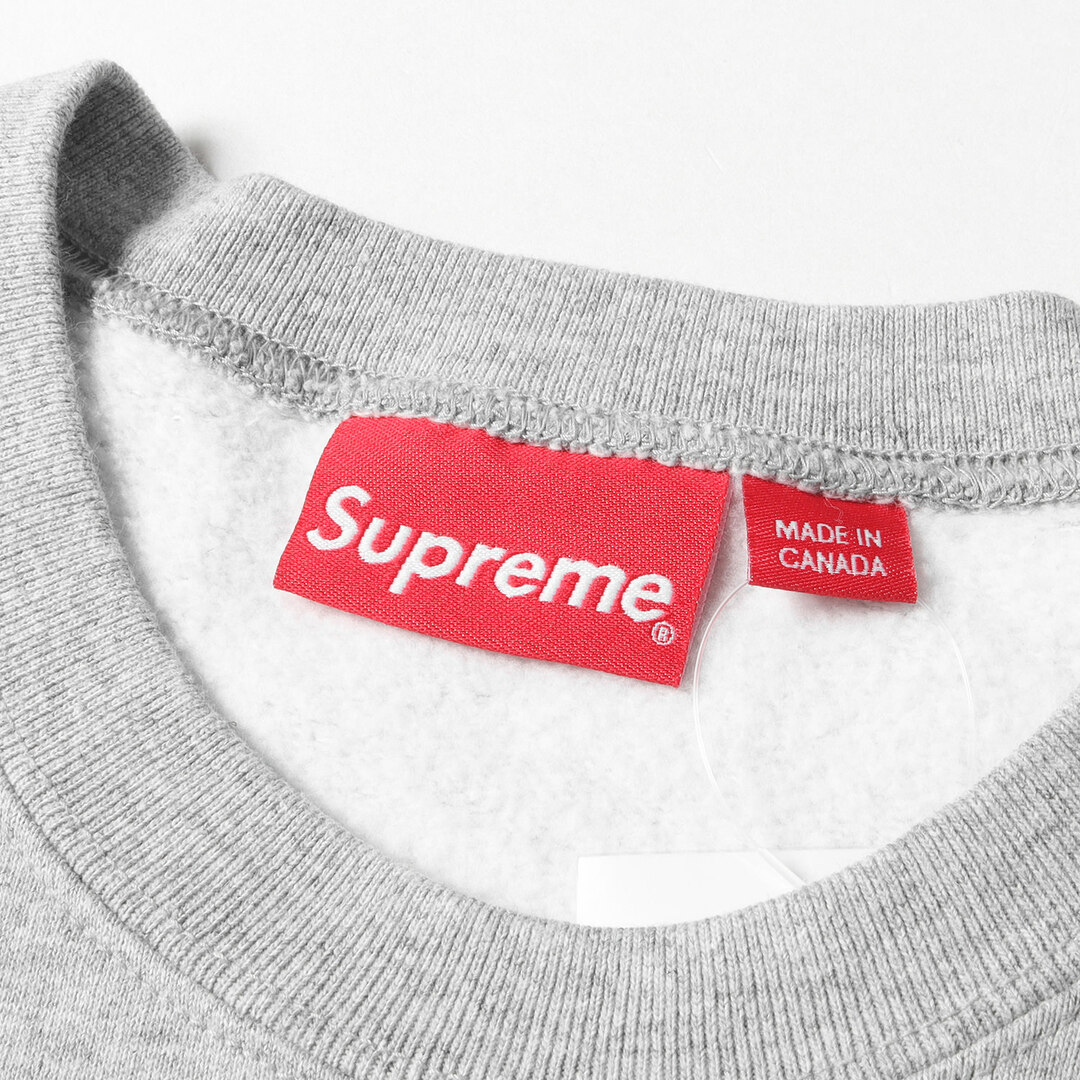 M supreme cutout logo crewneck ヘザーグレー