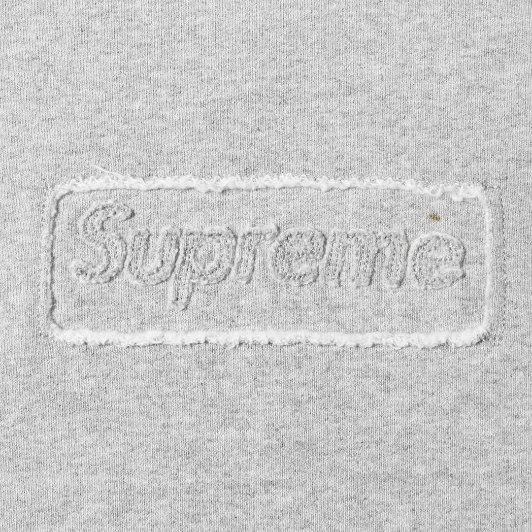 Supreme シュプリーム スウェット サイズ:M 20SS カットアウト ボックスロゴ クルーネック スウェットシャツ Cutout Logo  Crewneck ヘザーグレー トップス トレーナー box logo 【メンズ】【中古】