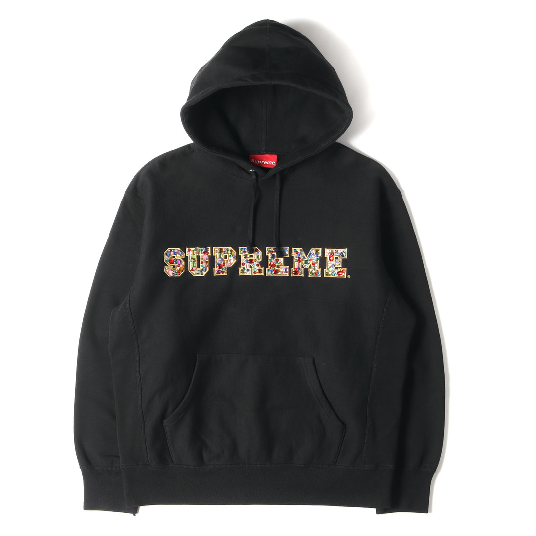 Supreme　Jewels Hooded　パーカー　Ｓ　ブラック　キラキラ