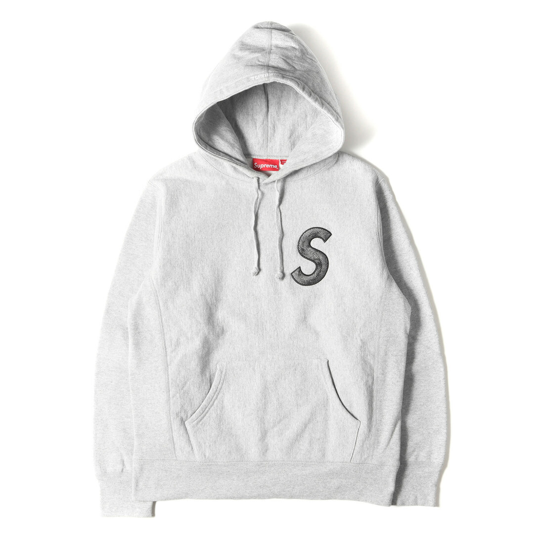 Supreme シュプリーム パーカー サイズ:S Sロゴ 刺繍 スウェット パーカー S Logo Hooded Sweatshirt 18AW  ヘザーグレー トップス フーディー フーデッド スウェットシャツ 【メンズ】【中古】 | フリマアプリ ラクマ