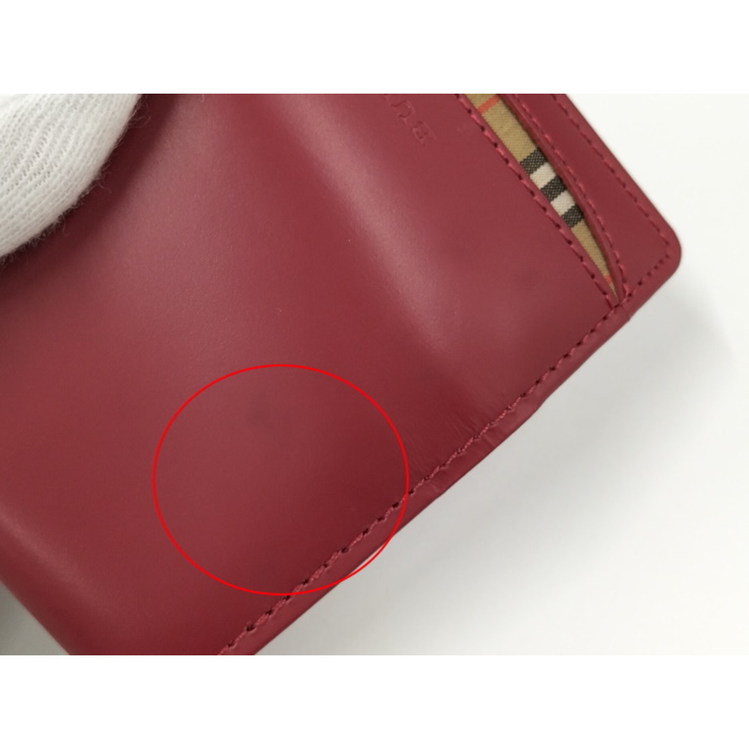 BURBERRY 3連キーケース ノバチェック レザー レッド BURBERRY 3連キーケース ノバチェック レザー レッド