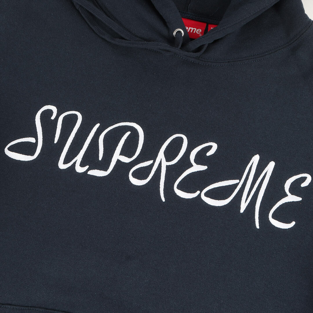 《激レア》シュプリーム supreme☆パーカー L デカロゴ ネイビー 紺色