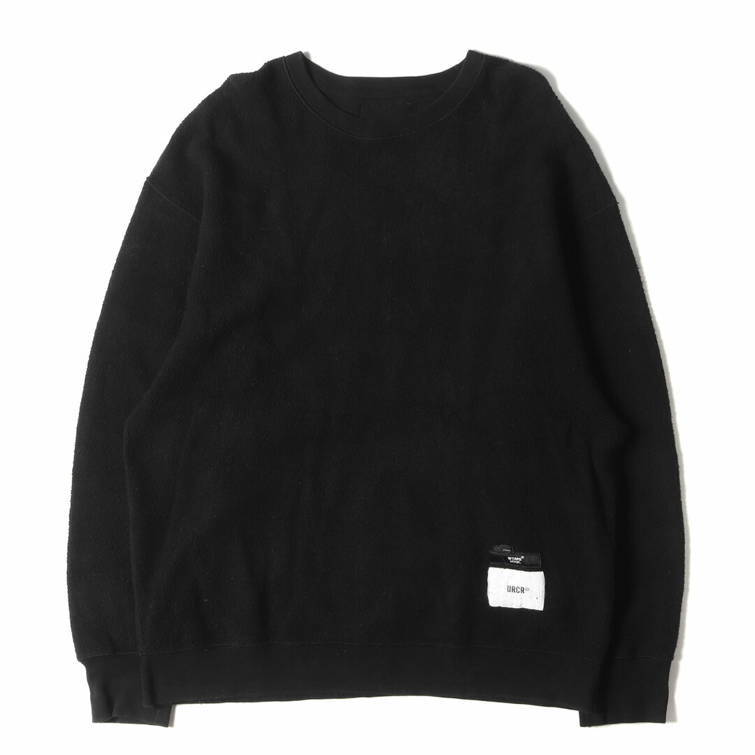 WTAPS ダブルタップス スウェット:M UNDERCOVER コラボ リバース クルーネック スウェット トレーナー 長袖 GIG / CREW  NECK 21AW ブラック 黒 トップス カットソー シンプル 無地 カジュアル ミリタリー ストリート ブランド【メンズ】【中古】