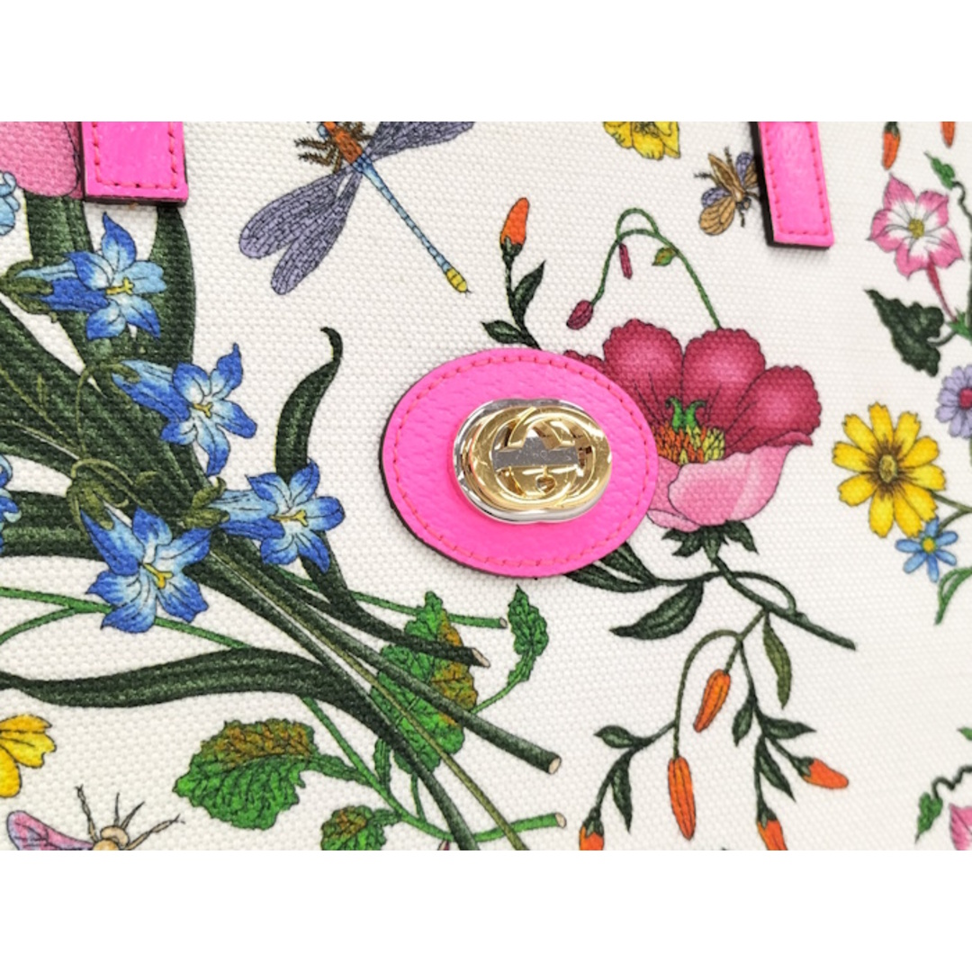 GUCCI - GUCCI フローラ 2WAY ショルダーバッグ 花柄 レザー GUCCI - GUCCI フローラ 2WAY ショルダーバッグ 花柄 レザー