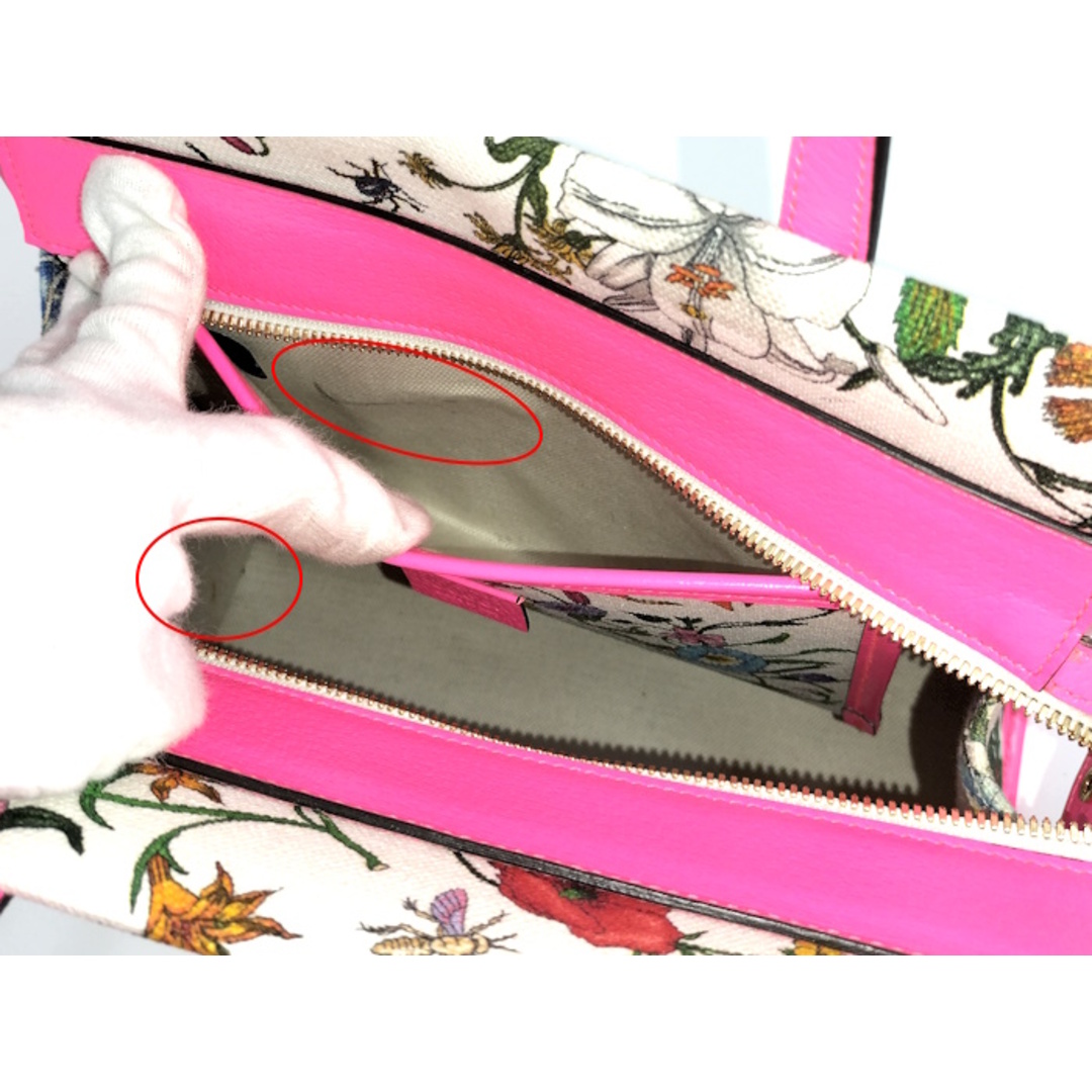 GUCCI - GUCCI フローラ 2WAY ショルダーバッグ 花柄 レザー GUCCI - GUCCI フローラ 2WAY ショルダーバッグ 花柄 レザー