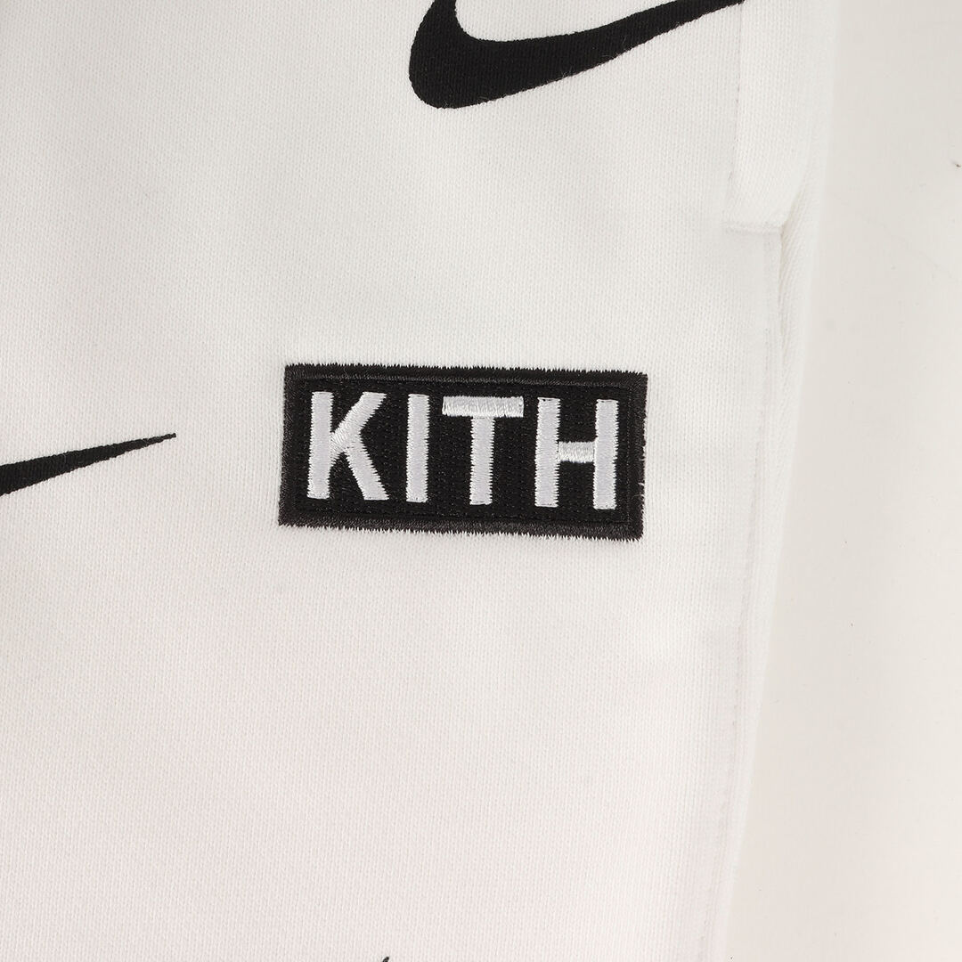 KITH NYC キス ニューヨークシティー パンツ サイズ:M 20AW NIKE NBA New York Knicks ナイキ  ニューヨーク・ニックス スウッシュ 柄 ボックスロゴ スウェット パンツ ホワイト 白 ボトムス ズボン コラボ 【メンズ】