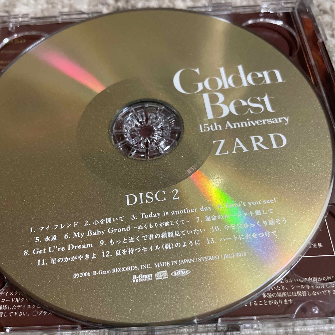 Golden Best   ZARD エンタメ/ホビーのCD(ポップス/ロック(邦楽))の商品写真