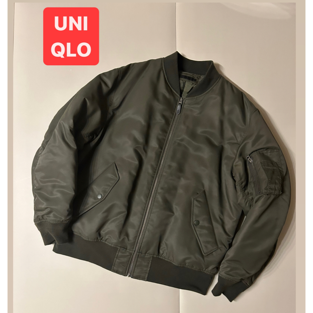 UNIQLO(ユニクロ)のたつ様専用♡UNIQLO MA-1ブルゾン 57olive メンズのジャケット/アウター(ブルゾン)の商品写真