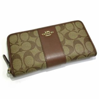 コーチ(COACH)のCOACH シグネチャー アラウンド ジップ ウォレット ラウンドファスナー(財布)