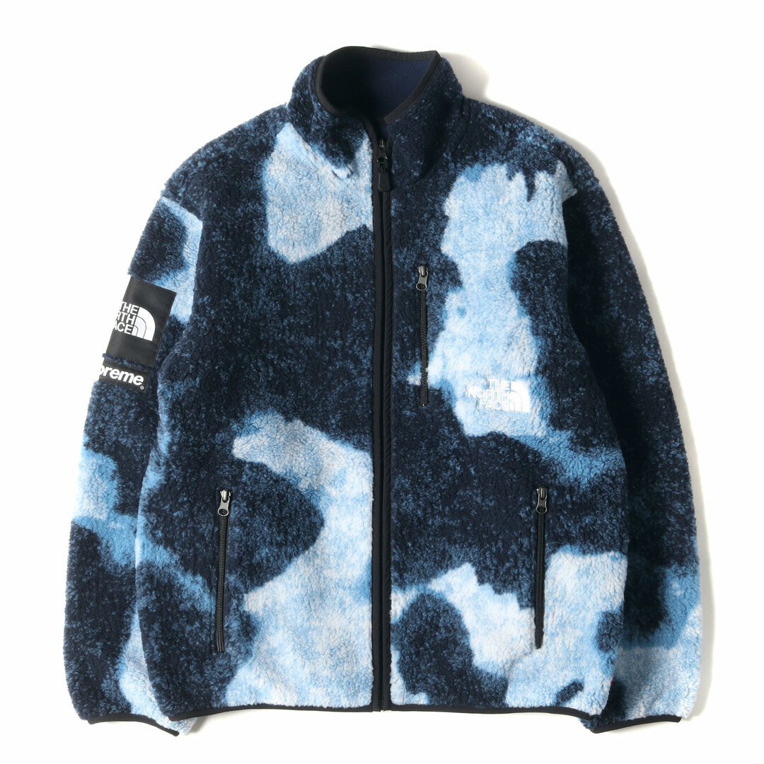 Supreme シュプリーム ジャケット サイズ:S 21AW THE NORTH FACE ノースフェイス ブリーチド デニム フリース ジャケット Bleached Denim Fleece Jacket インディゴ アウター ブルゾン【メンズ】【美品】メンズ