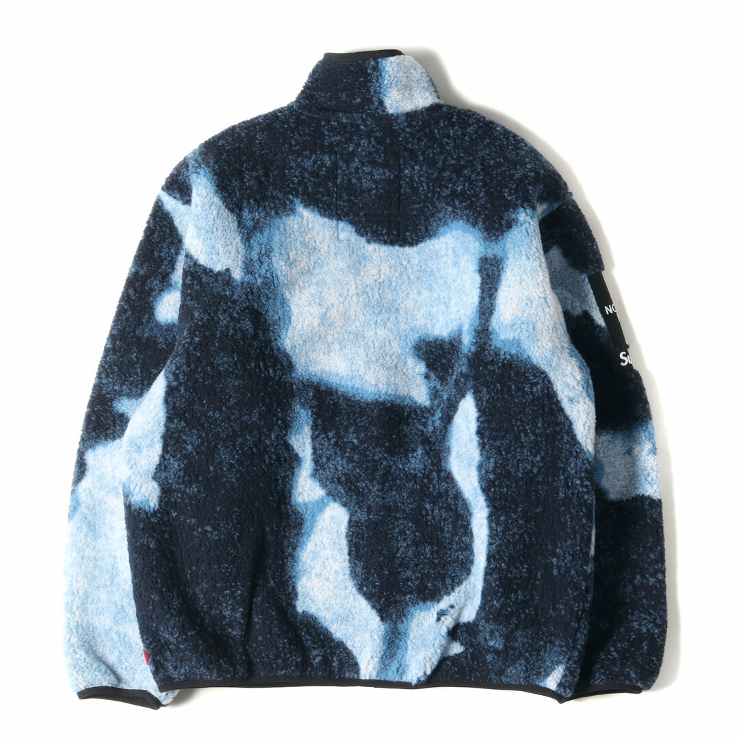 Supreme シュプリーム ジャケット サイズ:S 21AW THE NORTH FACE ノースフェイス ブリーチド デニム フリース ジャケット Bleached Denim Fleece Jacket インディゴ アウター ブルゾン【メンズ】【美品】