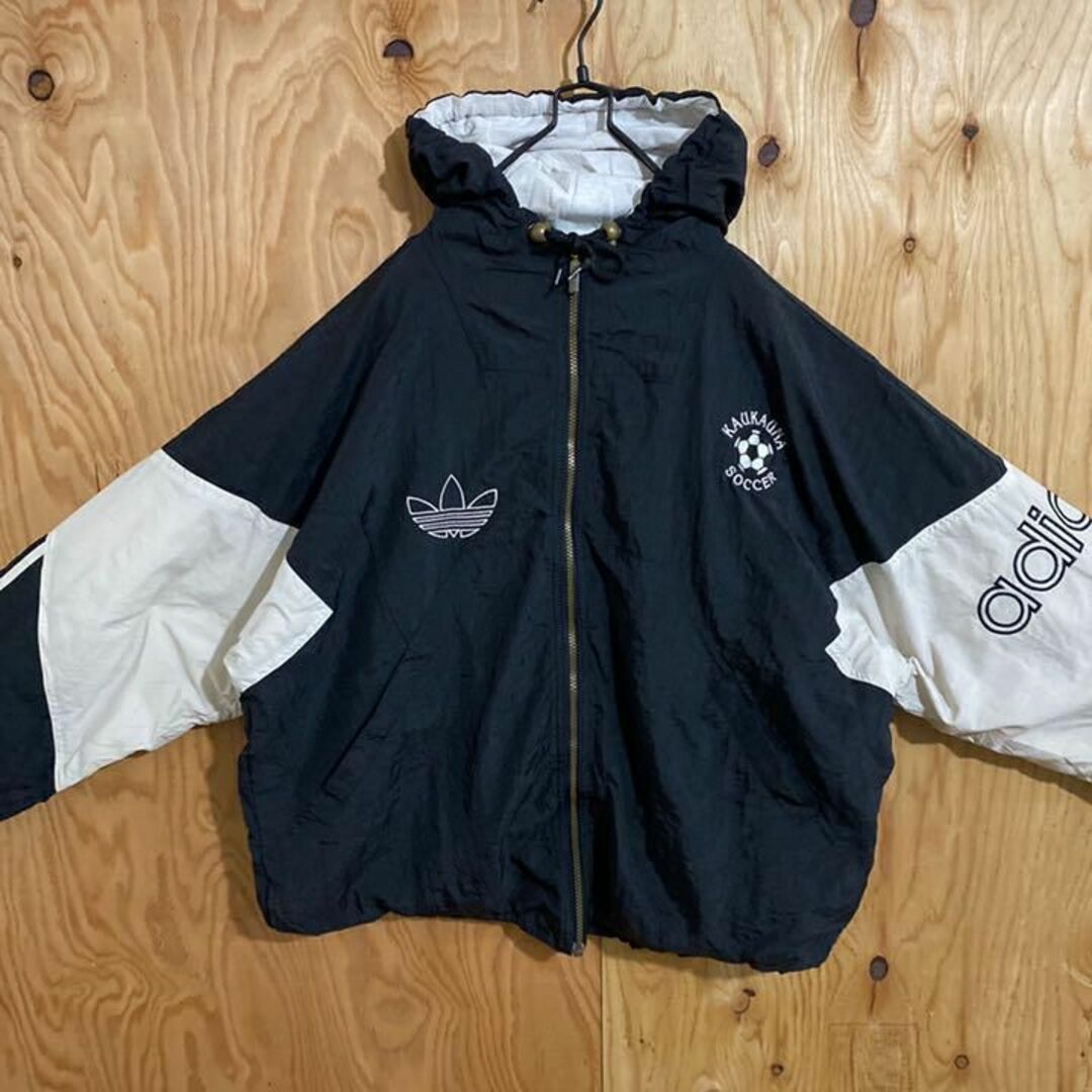 adidas - アディダス 80s デカロゴ ナイロン パーカー ジャケット US