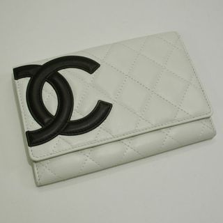 シャネル(CHANEL)のCHANEL カンボンライン 二つ折り コンパクト財布 ココマーク レザー(財布)