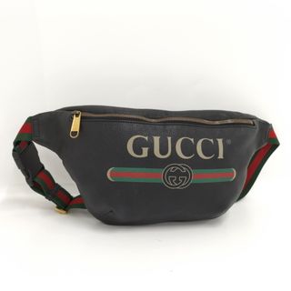 グッチ(Gucci)のGUCCI プリント ベルトバッグ ボディバッグ シェリーライン レザー(ボディーバッグ)