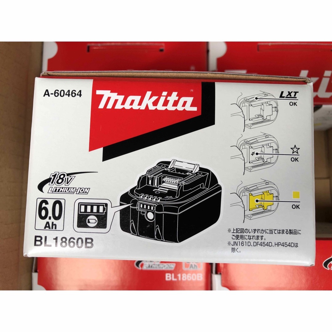 マキタ 18V6.0Ah 純正バッテリーBL1860B×5個セット 1