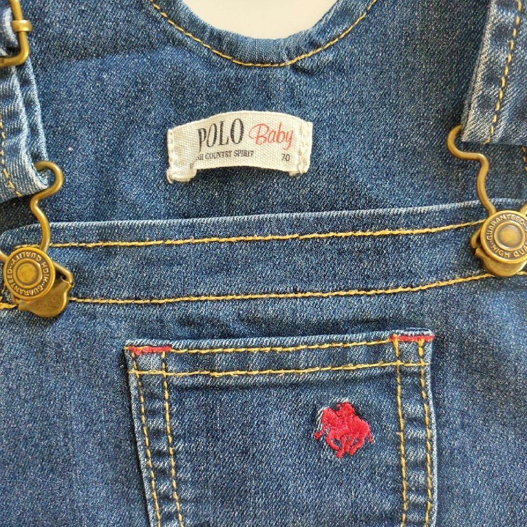 POLO（RALPH LAUREN）(ポロ)のポロベビー POLObaby サロペット 70 キッズ/ベビー/マタニティのベビー服(~85cm)(カバーオール)の商品写真