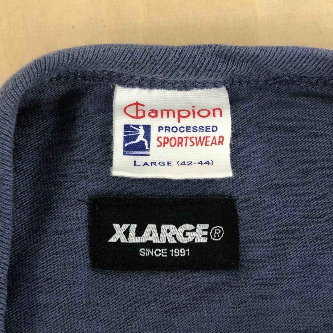 【送料無料】X-LARGE×Champion ランナーズタグ コラボTシャツ