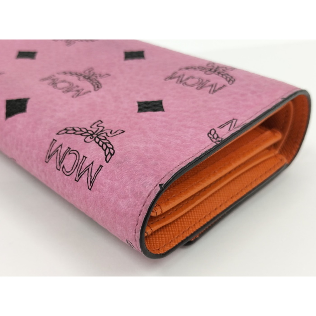 MCM - MCM 三つ折り コンパクト 財布 ヴィセトス レザー ピンク MCM - MCM 三つ折り コンパクト 財布 ヴィセトス レザー ピンク