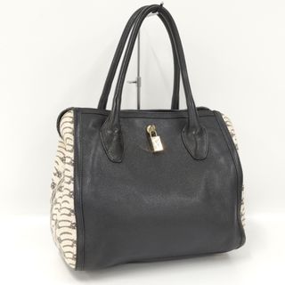 フルラ(Furla)のFURLA トートバッグ レザー ブラック ホワイト(トートバッグ)