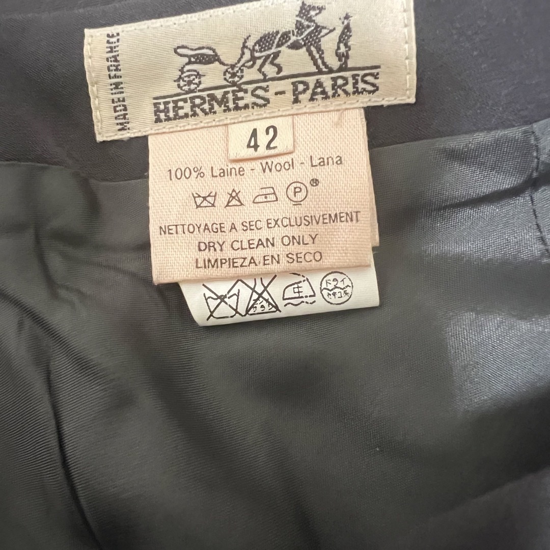 Hermes(エルメス)の【美品】HERMES エルメス　Aライン　ウールロングスカート　サイズ42 レディースのスカート(ロングスカート)の商品写真