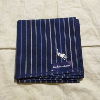 ポロラルフローレン(POLO RALPH LAUREN)のポロラルフローレンハンカチ　ネイビー　新品(ハンカチ)