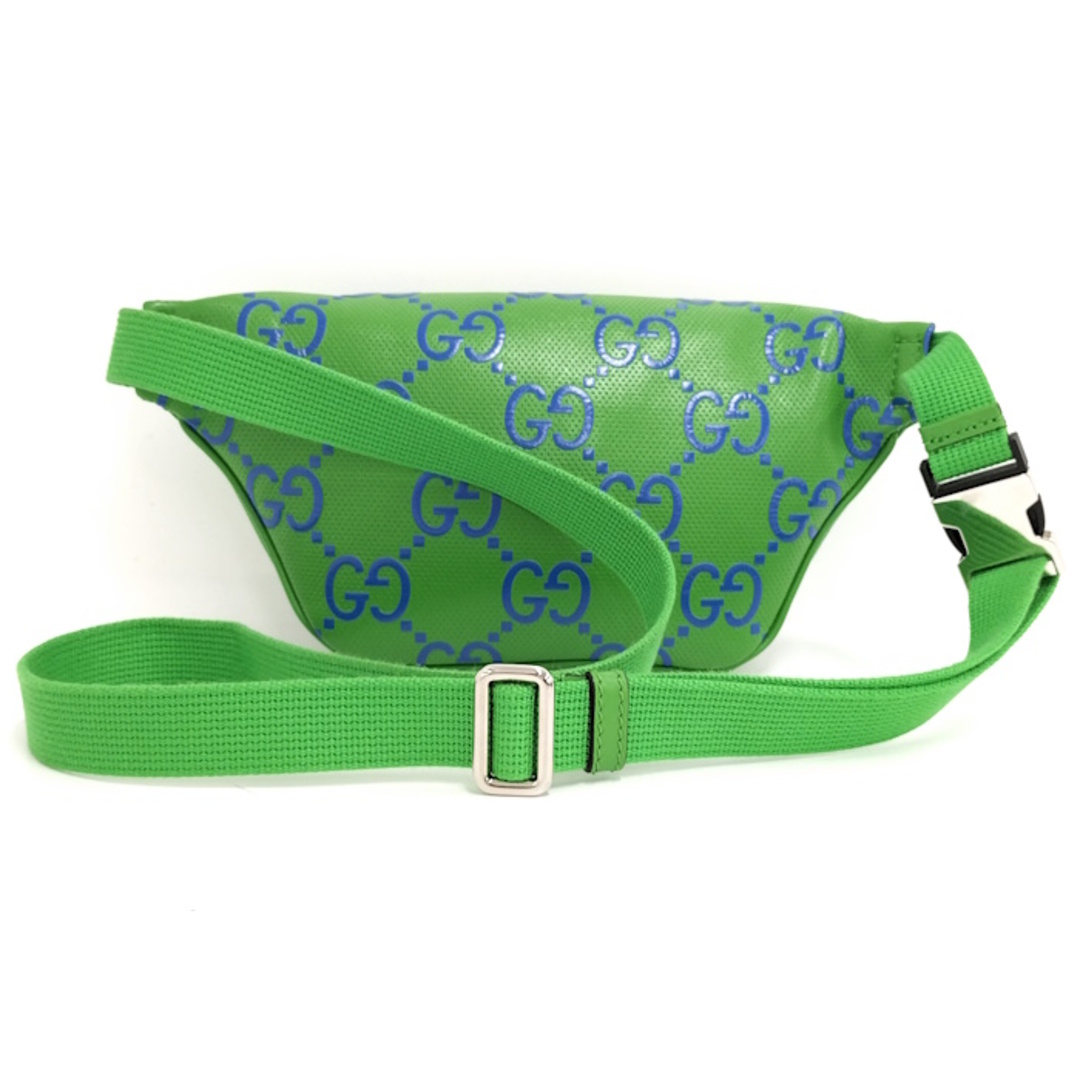 GUCCI - GUCCI ウエストバッグ GGエンボス レザー グリーン GUCCI - GUCCI ウエストバッグ GGエンボス レザー グリーン