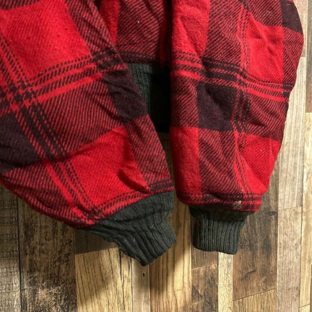 ベージュに茶色チェックWOOLRICH チェックブルゾン