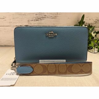 コーチ(COACH) シグネチャー 財布(レディース)（ブルー・ネイビー/青色