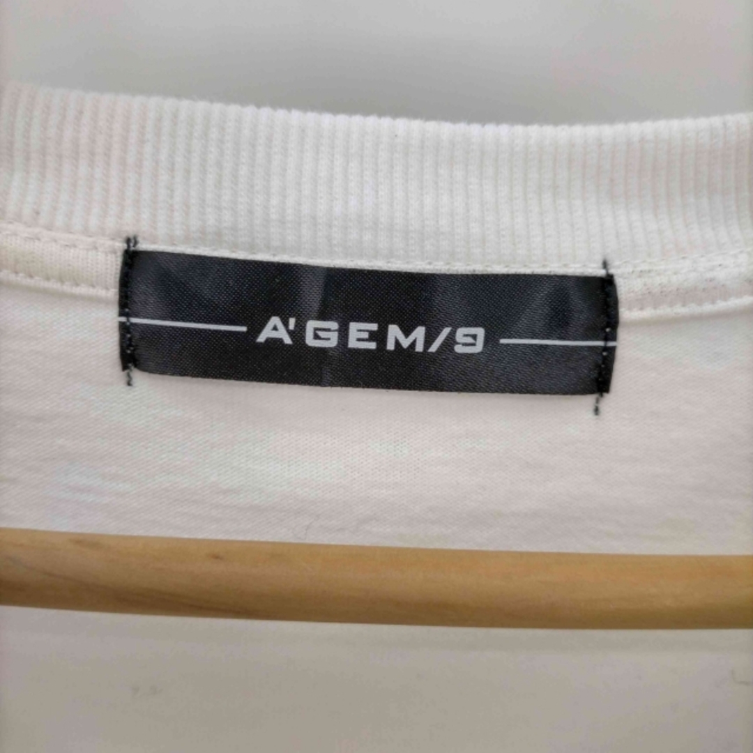 Agem/9(エージェム) ZIP デザインメッシュ 半袖Tシャツ メンズ