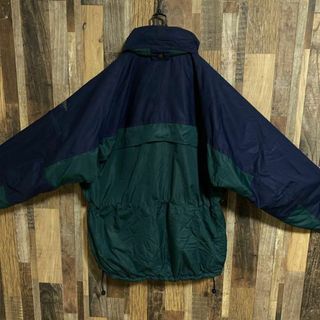 コロンビア ナイロン ダウン ジャケット アウター L ロゴ USA古着 緑の