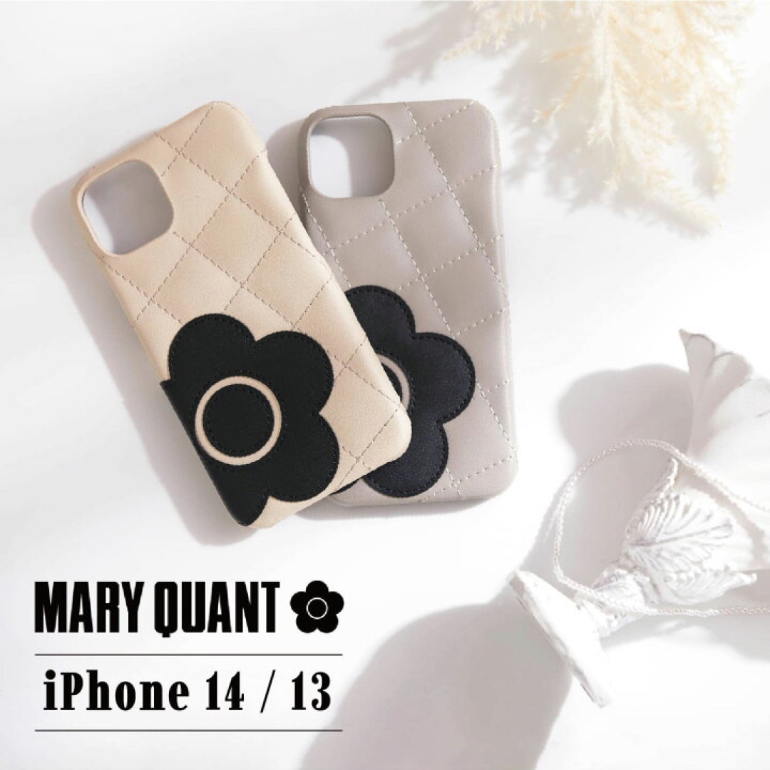 MARY QUANT(マリークワント)の新品 マリークヮント スマホケースiPhone14 ケース アイボリー かわいい スマホ/家電/カメラのスマホアクセサリー(iPhoneケース)の商品写真