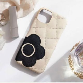 マリークワント(MARY QUANT)の新品 マリークヮント スマホケースiPhone14 ケース アイボリー かわいい(iPhoneケース)