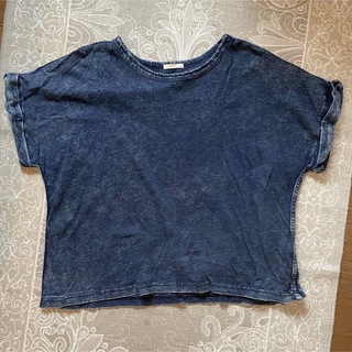 ジーユー(GU)のGU クロップドTシャツ　L(Tシャツ(半袖/袖なし))