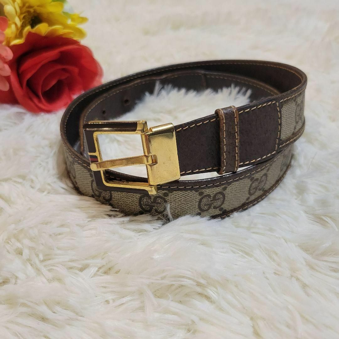 GUCCI 総柄 ロゴ ゴールド ベルト ドレス ワンピース パンツに | フリマアプリ ラクマ