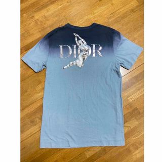 Christian Dior クリスチャンディオール　水色　ロゴ　Tシャツ　半袖