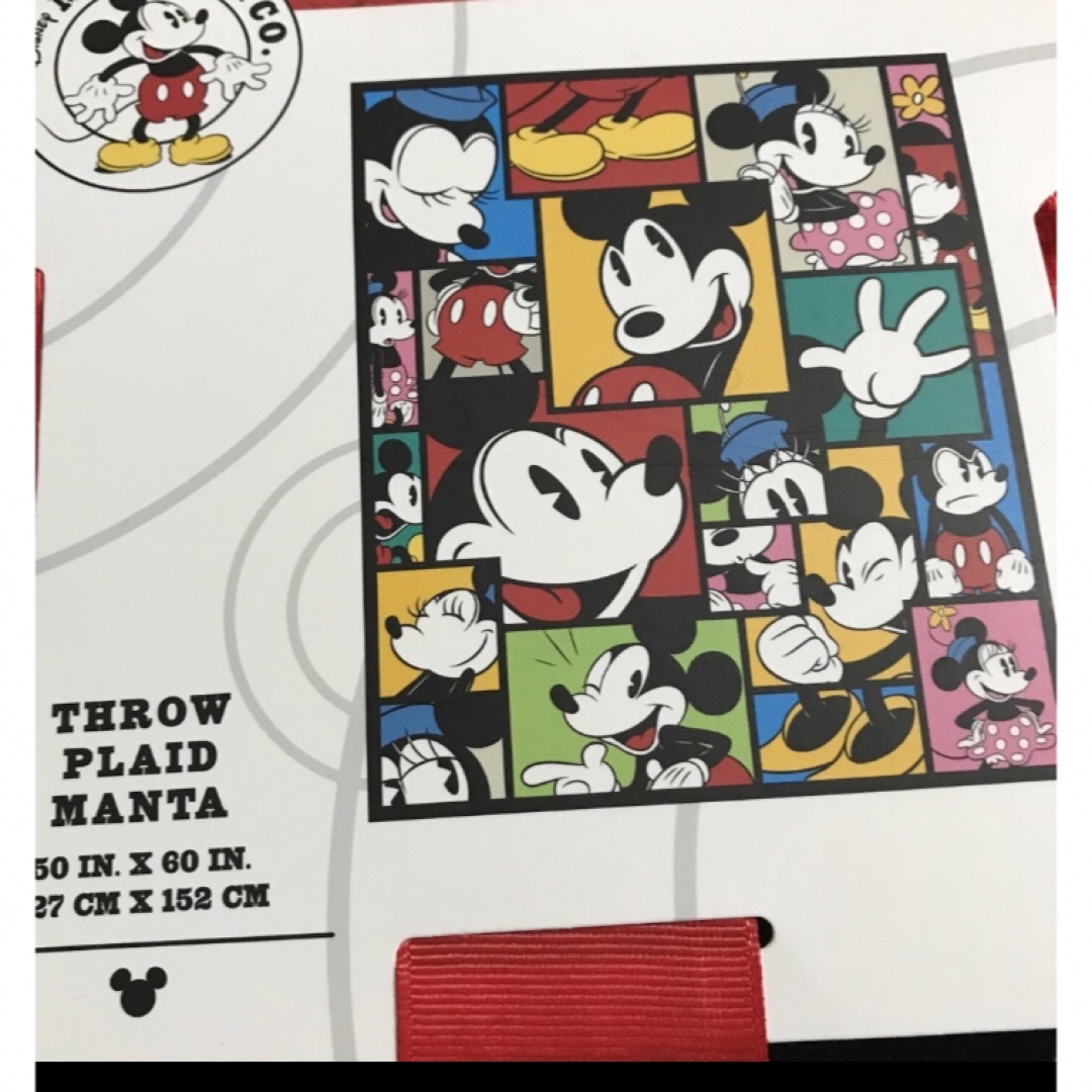 Disney(ディズニー)の新品　ミッキー＆ミニー ブランケット 大判  毛布　MICKEY ディズニー厚手 エンタメ/ホビーのおもちゃ/ぬいぐるみ(キャラクターグッズ)の商品写真