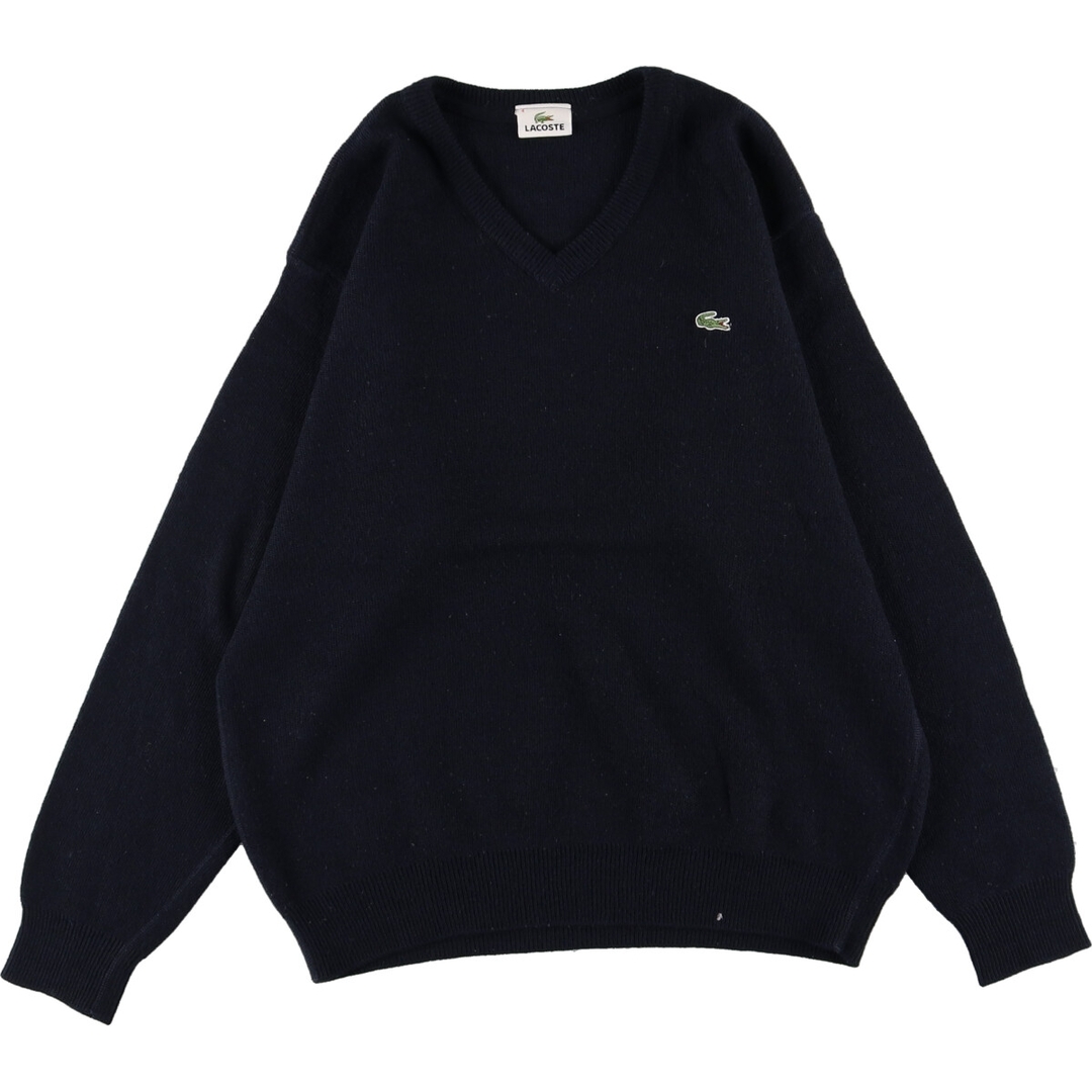 ラコステ LACOSTE Vネック アクリル×ウールニットセーター メンズL /eaa346872