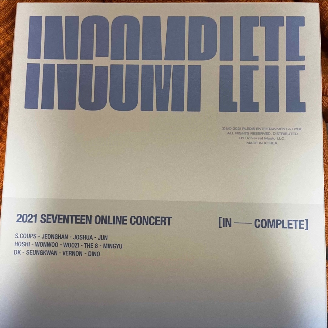 SEVENTEEN incomplete Blu-ray K-POP/アジア SEVENTEEN incomplete Blu-ray K-POP/アジア