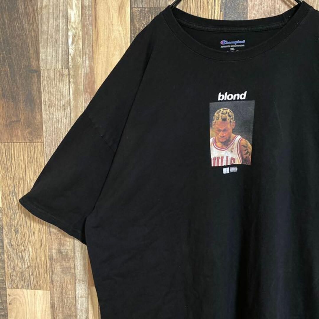 チャンピオン NBA バスケ デニス・ロッドマン Tシャツ USA古着 半袖 黒