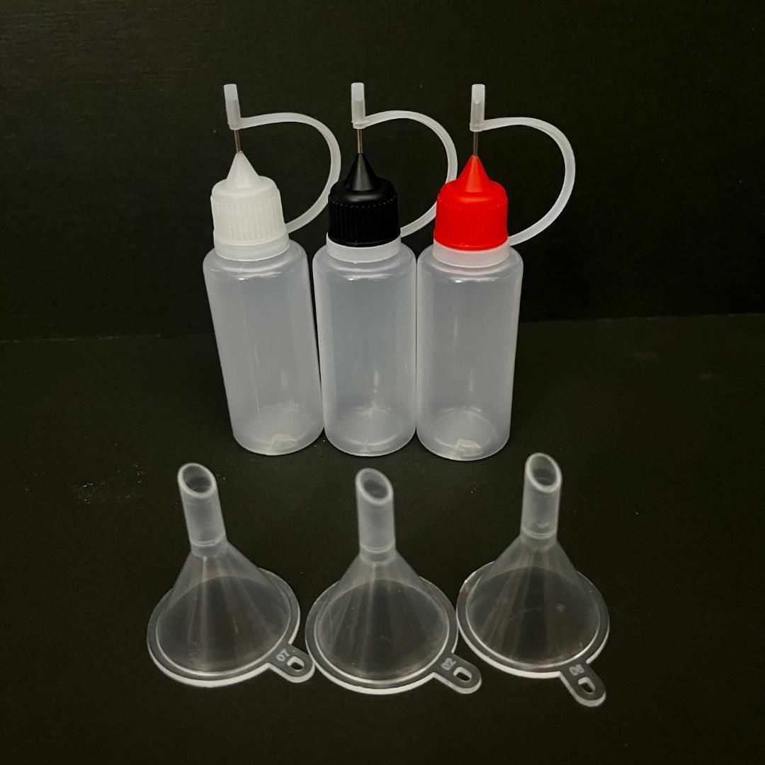 【お買い得!】 ▲ニードルボトル 20ml 3個 漏斗付き