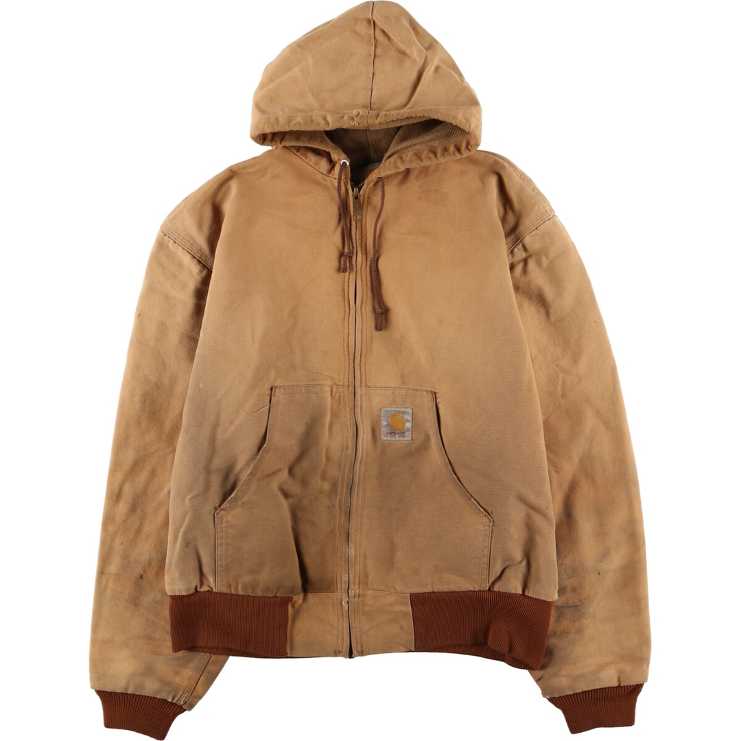 80年代 カーハート Carhartt アクティブジャケット ダック地フルジップパーカー USA製 メンズXL ヴィンテージ /eaa376044