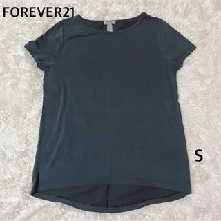 フォーエバートゥエンティーワン(FOREVER 21)の【FOREVER21】レディース トレーニングウェア 半袖 S くすみブラック(ヨガ)