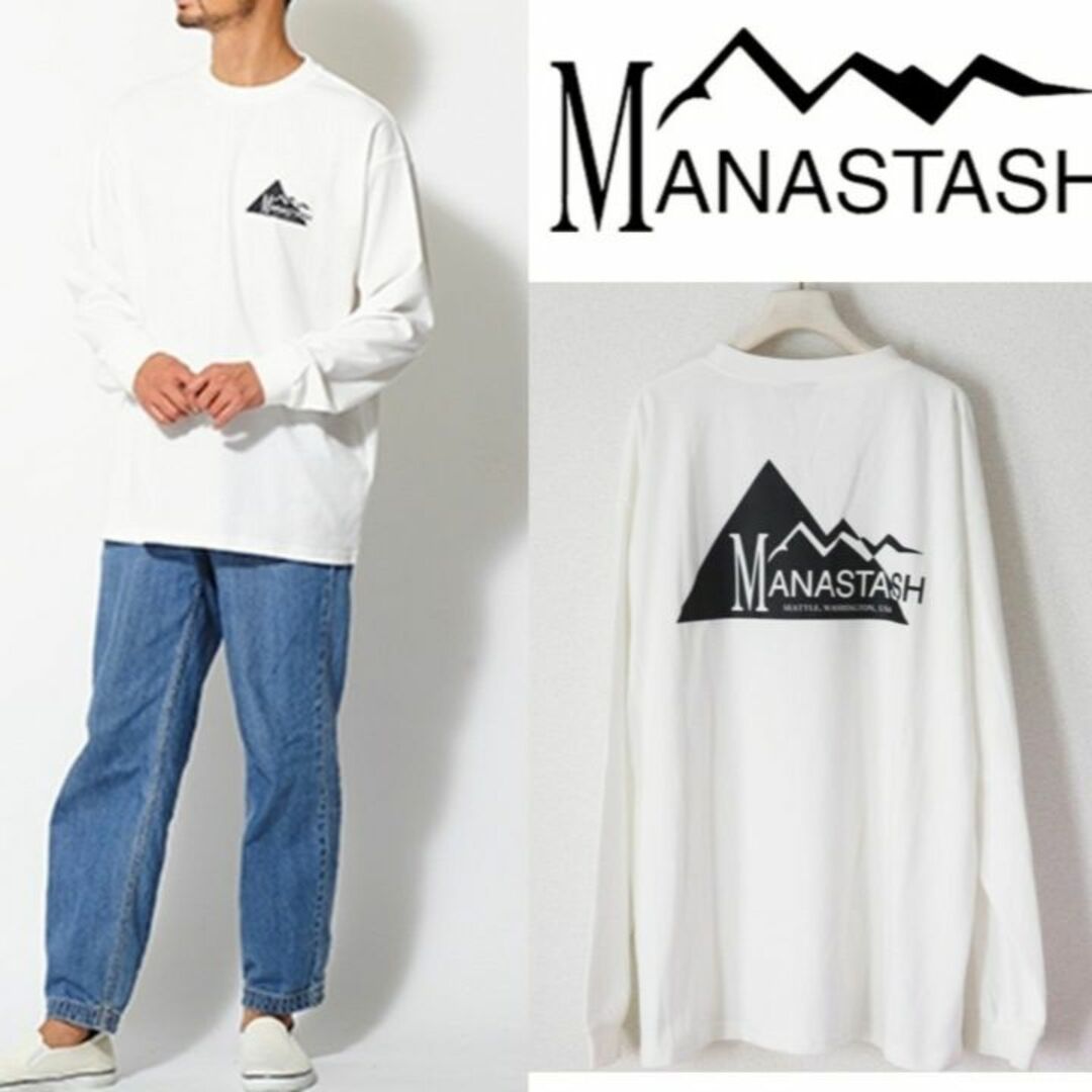 新品【MANASTASH マナスタッシュ】ロングスリーブTシャツ ロンT XL