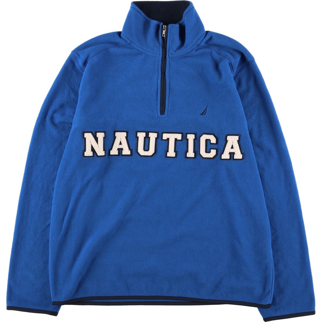 ヨルダン製年代ノーティカ NAUTICA SLIM FIT ハーフジップ フリースプルオーバー メンズL /eaa375845