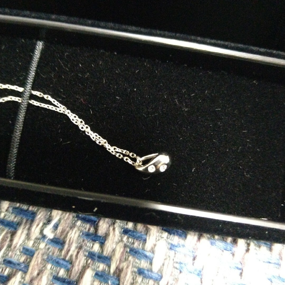 【USED美品】スタージュエリー プラチナ ティアドロップ型ネックレス ダイヤ