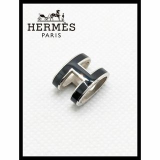 エルメス(Hermes)の✨極美品✨エルメス　ポップアッシュ　Hネックレストップ　ブラック×シルバー(ネックレス)