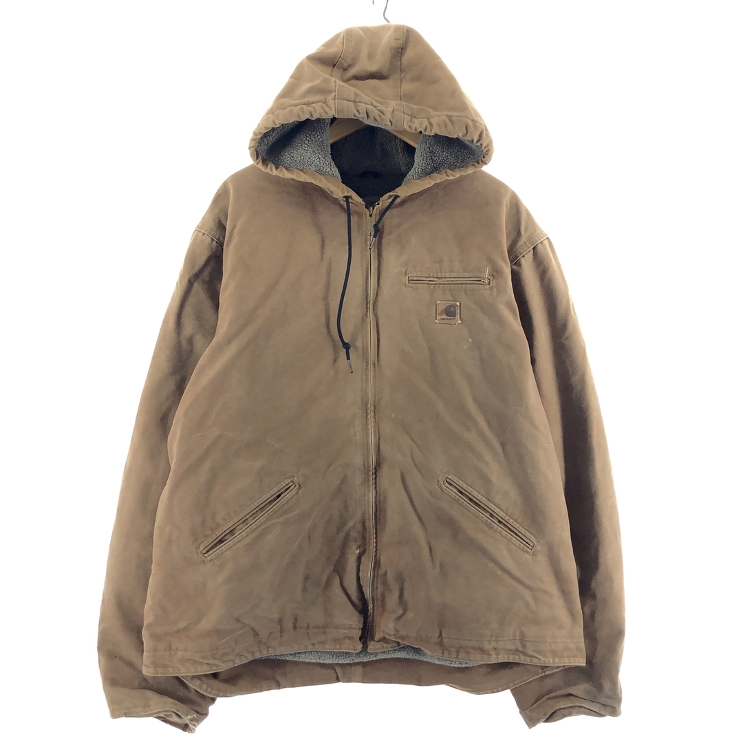 carhartt(カーハート)の古着 ビッグサイズ カーハート Carhartt デトロイトジャケット フード付き ダックフルジップパーカー メンズXXXL /eaa376263 メンズのジャケット/アウター(その他)の商品写真