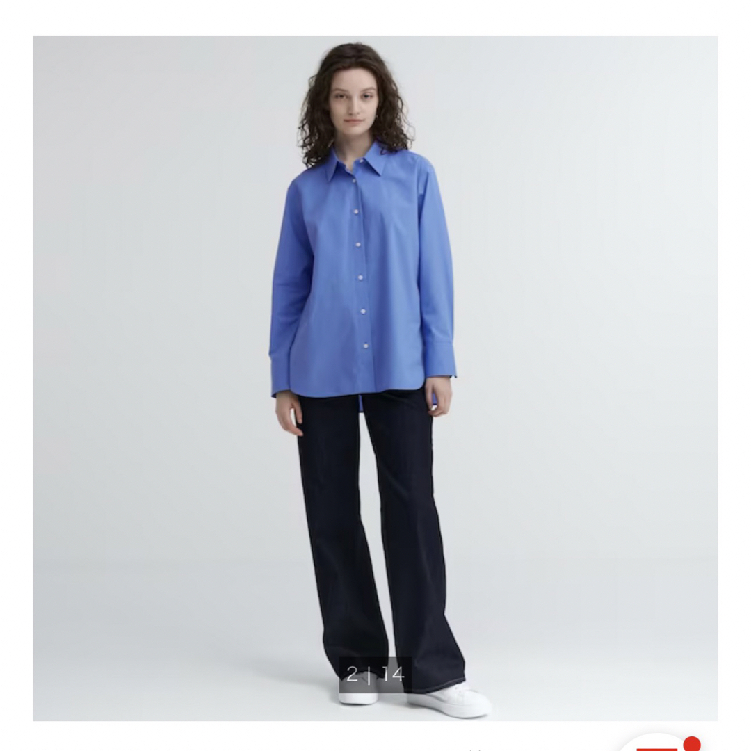 UNIQLO(ユニクロ)のUNIQLO 白シャツ　未使用 レディースのトップス(シャツ/ブラウス(長袖/七分))の商品写真