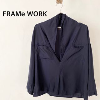 フレームワーク(FRAMeWORK)のFRAMe WORK フレームワーク　ネイビー　シャツ　トップス(シャツ/ブラウス(長袖/七分))